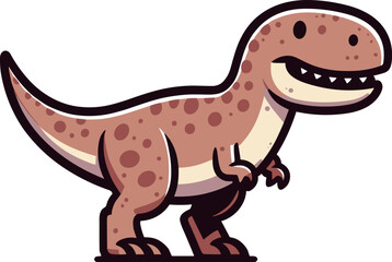 Fototapeta premium かわいいティラノサウルスのイラスト 