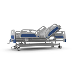 Medical bed isolated on transparent background