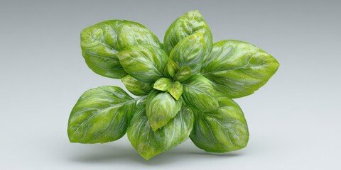 Obraz premium Fresh Basil Plant – Aromatic Herb for Culinary and Organic Cooking