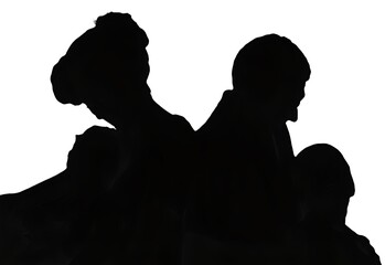 Happy grandparents Day silhouette of a grandparents 
