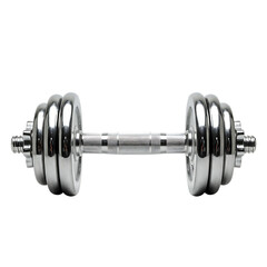 Naklejka premium Chrome Dumbbell: Fitness Equipment, Weightlifting, Exercise