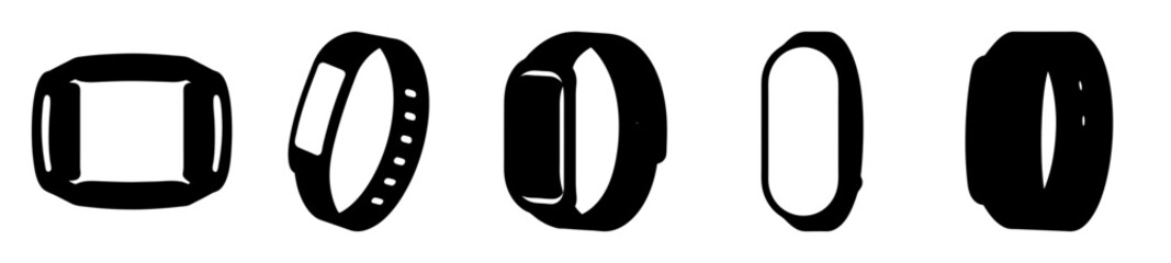 Evolution of Fitness Trackers A Black and White Visual Comparison of Devices