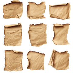 Crumpled Brown Paper Textures Abstract Art Colorful Stripes