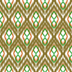 This ikat textile pattern features classic geometric  a modern ethnic twist. Ideal for various creative applications such as textile design, printable materials, interior decoration ,digital product