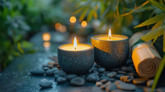 Serene Candlescape: A Tranquil Oasis of Light and Serenity