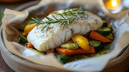 Fish en Papillote with Vegetables