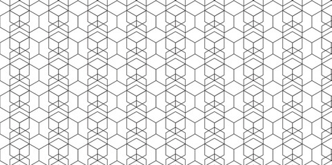 Seamless pattern with hexagon square cube geometric pattern shapes grid metal element texture design. abstract tiles gradient science web tech connection triangle diamond honeycomb.