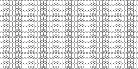 Seamless pattern with hexagon square cube geometric pattern shapes grid metal element texture design. abstract tiles gradient science web tech connection triangle diamond honeycomb.