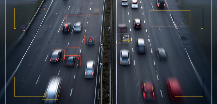 Advanced traffic recognition technology identifies and tracks vehicles on multiple road lanes. The system enhances traffic management and improves road safety during peak hours and daily commutes.
