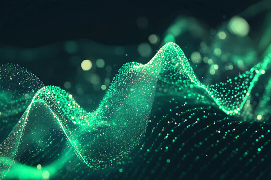 Glowing market graph and charts, abstract background with lines generated with AI