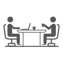 People meeting icon set business meetings presentation marketing temwork management finance table employee group company partnership