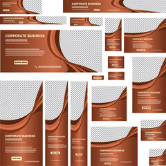 Professional modern corporate  web banner design .