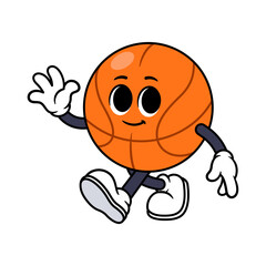 Vector Basket Ball Character Waving