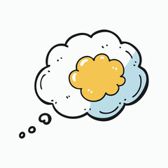 speech bubble with cloud