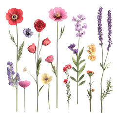 Vibrant floral display colorful blooms abstract background