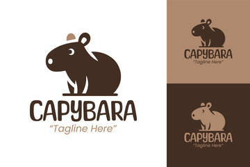 Cute Capybara Logo Design for Creative Branding and Business Identity