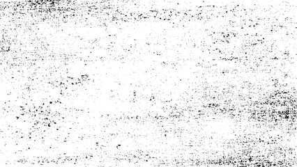 Vector distressed texture on transparent background grunge scratch noise overlay vintage worn effect surface aged abstract dirty black and white design repeat.