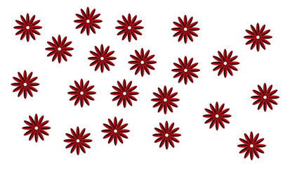 whit background with HD flowers 
