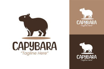 Charming Capybara Logo for Business Branding and Friendly Identity Design