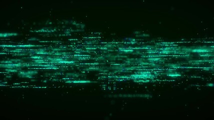 Technological digital flow of cryptocurrency data processing. Dynamic concept of the metaverse. Computer technology motion background. Big data visualization. 3d rendering. - Powered by Adobe