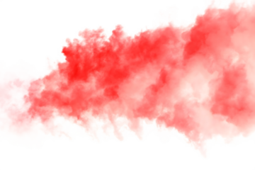 realistic red smoke mist effect element isolated on white background PNG