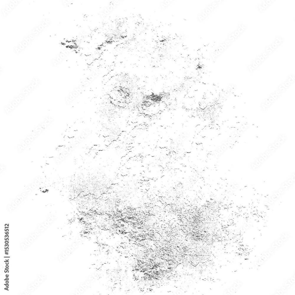 Poster Abstract grayscale texture of scattered particles on Transparent  background.