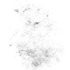 Abstract grayscale texture of scattered particles on Transparent  background.