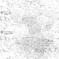 Abstract black and white texture with scattered particles.