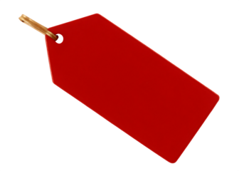 red tag isolated on white background PNG