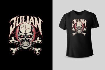 Julian Skull T Shirt Design
