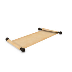 Blank Vintage Scroll Paper isolated on transparent background