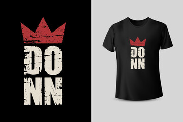 Retro Crown Apparel Print for T Shirt
