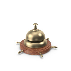 Vintage Hotel Service Bell isolated on transparent background