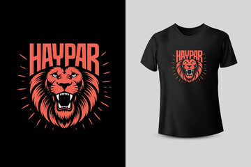 Haypar Lion Head T Shirt Design