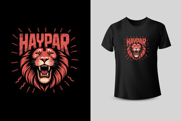 Haypar Lion Head T Shirt Design