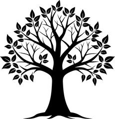 Obraz premium tree silhouette vector