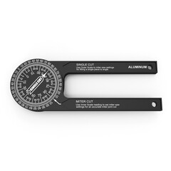 Aluminum Miter Angle Finder Protractor isolated on transparent background