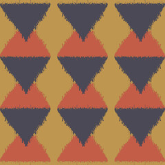 This ikat textile pattern features classic geometric  a modern ethnic twist. Ideal for various creative applications such as textile design, printable materials, interior decoration ,digital product