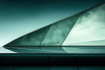 Modern architectural detail of a glass facade.