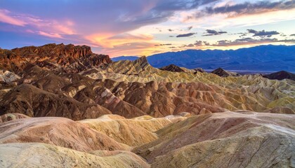 Zabriskie Point at Sunset, Death Valley National Park