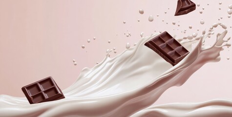 Chocolate Milk Splash Studio Shot