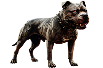   scary zombie dog isolated on white background PNG