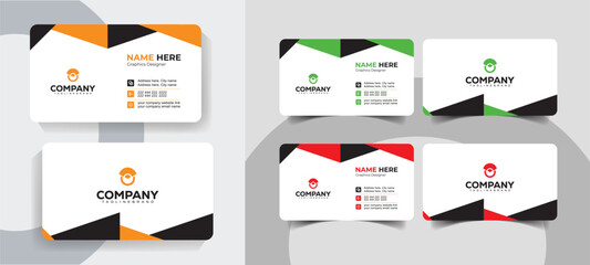 Fototapeta premium Minimal and Professional Business Card Design for Corporate Branding. Creative and professional business card template for all industries.