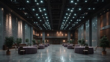 Spacious hall prepped event