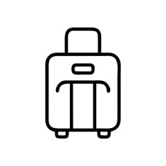Minimal Line Art Suitcase Icon for Travel and Luggage Concepts