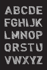Hand-sketched uppercase alphabet with chaotic lines and textured scribble style. Decorative rough font ideal for creative, grunge, or handmade designs.
