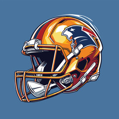 vector illustration of american football helmet