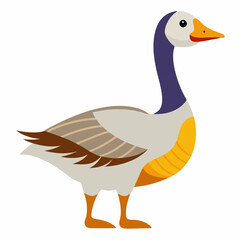 Simple goose illustration on a clean white background created as a vector design suitable for various creative projects and applications