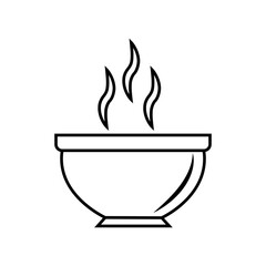 Soup icon vector. Brothn illustration sign. Bisque symbol. bouillon Logo. Bisk web icon.