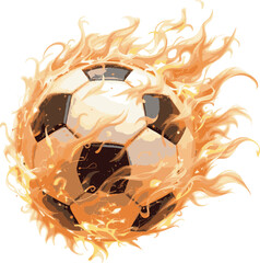 soccer ball in fire